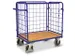Chariot à étagères 500kg 3 parois grillagées 1 plateau 1000x700mm