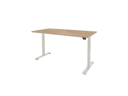 Dextro Basic Zit-sta Bureau Elektrisch 120x80 honey castello 25mm wit