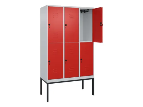 dubbeldekse locker,HxBxD 2120x1200x500mm,3x2vak.,vak B 400mm