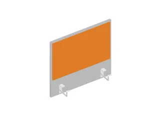 baliepaneel,v. bureau,aanbouw links,B 600mm,MP-lichtgrijs,BN3005-geel - 1