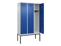 locker,HxBxD 2120x1200x500mm,3vak,vak B 400mm,cil.-slot,voetonderstel