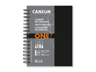 Tekenboek Canson One 21.6xx27.9cm 80 vel 100gr spiraal - 1