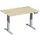 Elektrisch ihv bureau,HxBxD 730-1230x1200x800mm,blad esdoorn