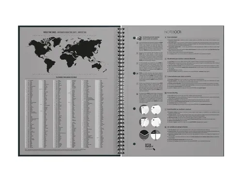 Spiraalblok Oxford International Notebook A4+ lijn Blauw