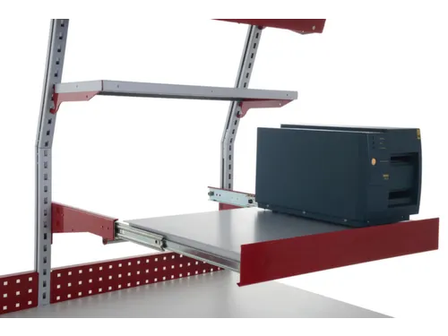 uittrekbaar legbord,v. paktafel,HxBxD 140x1000x500mm,RAL 9006/RAL 3003