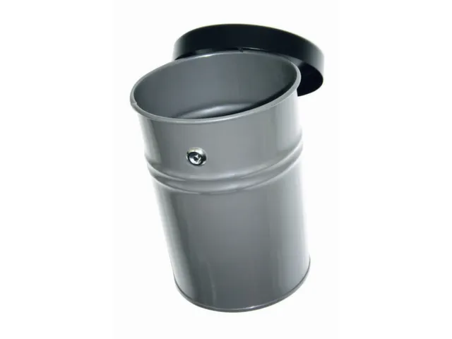afvalbak,vlamdovend,16l,HxØ 340x245mm,wandmontage,kop zwart