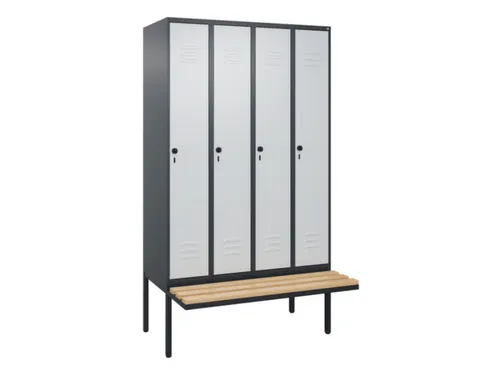 locker voor scheiding van kleding,HxBxD 2120x1200x815mm,4vak