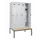 locker met bank,HxBxD 2120x1200x815mm,4vak,vak B 300mm,draaigrendel