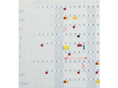 Cijferstrips Jaarplanner, set van 12 stuks