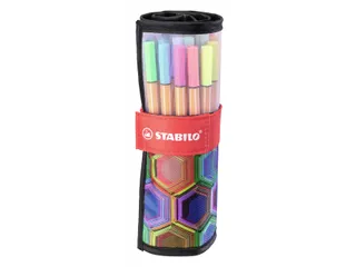 Fineliner STABILO point 88/25 Arty rollerset zwart fijn ass 25st - 1