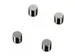 Aimant pour tableau en verre Naga cylindrique 10x10mm argent 4 pièces