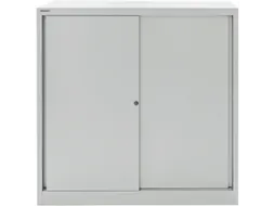 Schuifdeurkast Hxbxd 1181x1200x430mm 3oh 2legborden Staalplaat Ral7035