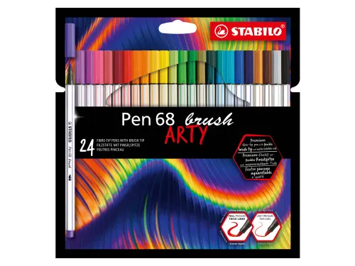 Brushstift STABILO Pen 568/24 Arty assorti set à 24 stuks