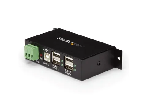 StarTech USB 2.0 Hub 4 Poorten Industrieel Metaal DIN Rail Wandmontage