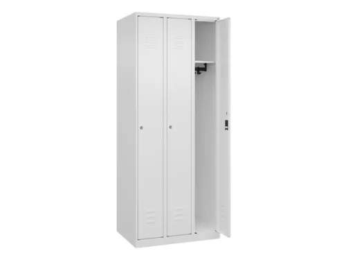 locker,HxBxD 1850x750x500mm,3vak,vak B 250mm,cil.-slot,staand op vloer