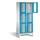 lockerkast 1850x810x500mm 2x3 vakken Cilinderslot Poten, RAL5012
