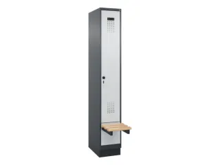 locker met bank,HxBxD 1950x300x815mm,1vak,vak B 300mm,draaigrendel - 2