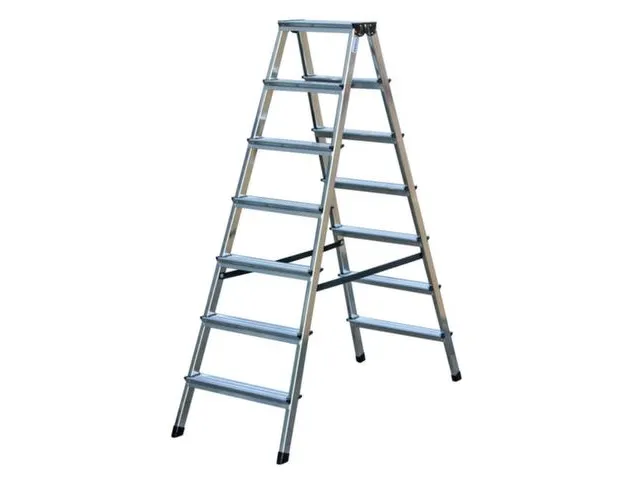Lichte Universele Trapladder Tweezijdig L 1 64m H 1 29m 2x7treden