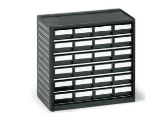 ESD-assortimentskast,HxBxD 290x310x180mm,24lade(n),laden zwart - 2