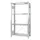 legbordstelling,grondveld,Green,HxBxD 2000x1000x600mm,4xStalen bodem
