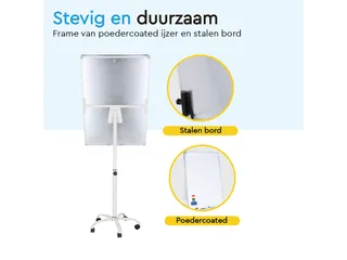 BRASQ Flipover Mobiel 70x100cm Magnetisch Wit inclusief accessoires - 10