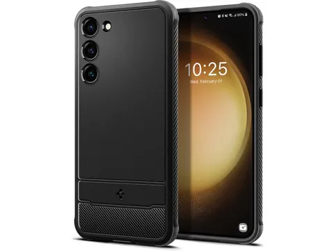 Spigen Rugged Armor Samsung Galaxy S23 Hoesje Back Cover Zwart