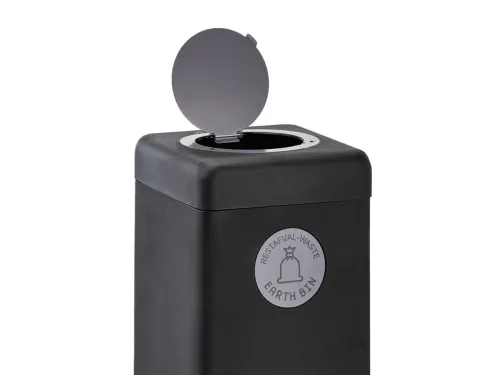 Afvalbak 90 liter, EarthBin grijs zwart