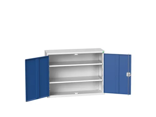 wandkast 800x1050x350mm 2xStalen bodem sokkel Ral 7035 front Ral 5010