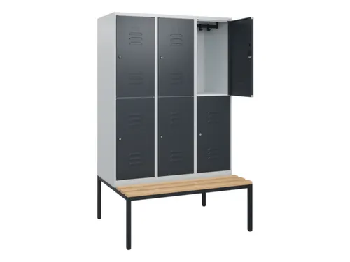 Dubbeldekse dekenkist,HxBxD 1950x1200x815mm,3x2vak.,vak B 400mm