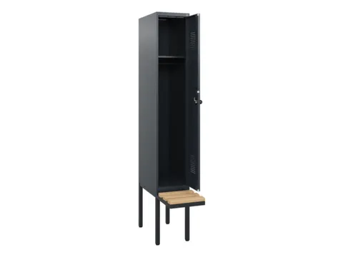 locker met bank,HxBxD 1950x300x815mm,1vak,vak B 300mm,draaigrendel