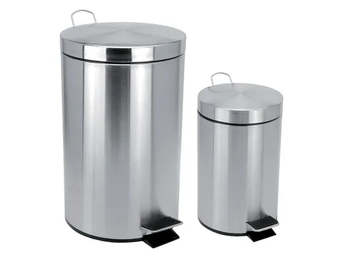 Afvalbak Pedaalemmer Rond 3 Liter Mat RVS