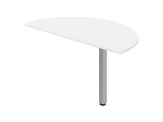 aanbouwtafel,i.h.v.,HxBxD 720-840x1200x600mm,halfrond,Bl-wit