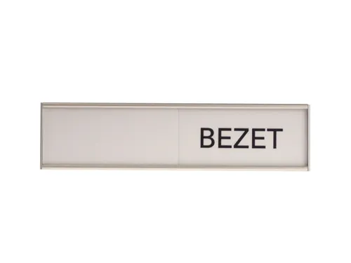 Design Schuifbord Aluminium Vrij Bezet Wit 100x25mm