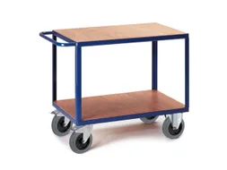 tafelwagen,draagverm. 600kg,2etage(s),laadvl. LxB 850x500mm,houtetage