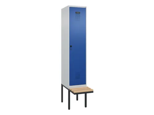 locker met bank,voor scheiding van kleding,HxBxD 2120x400x815mm,1vak