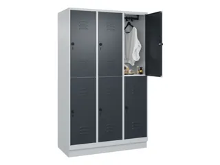 dubbeldekse locker,HxBxD 1950x1200x500mm,3x2vak.,vak B 400mm - 3