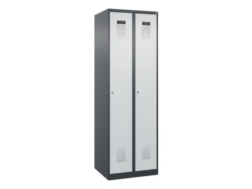 locker,HxBxD 1850x600x500mm,2vak,vak B 300mm,cil.-slot,staand op vloer