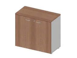Kantoorkast Romp Aluminium Front Canaletto-Hout bxdxh 900x450x815mm