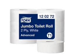 Toiletpapier Tork 120272 T1 Jumbo 2-laags Wit Advanced