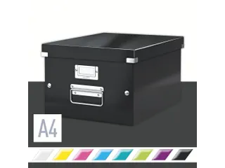 Opbergbox WOW Click & Store 281x200x370mm zwart 85% gerecycled karton - 2