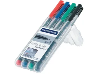 Viltstift Staedtler OHP Lumocolor 318 Fijn 0.6mm Assorti 4 stuks - 2