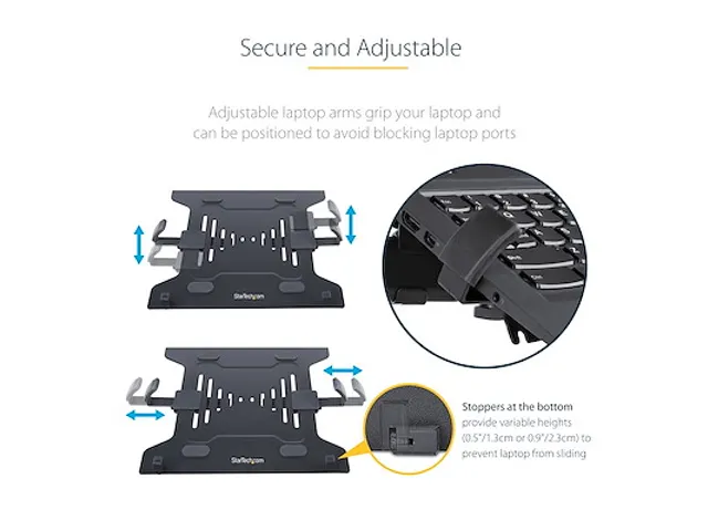 Bras pour ordinateur portable ou écran Noir