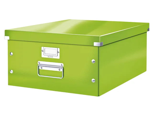Opbergbox WOW Click & Store 369x200x482mm groen 85% gerecycled karton