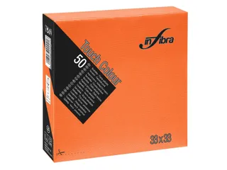 Infibra I-0331 servet 33x33cm 1/4 vouw 2-Laags Oranje 1200 Stuks - 1