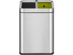 Afvalbak EKO Laguna Slim met inwerpopening 2x10 liter RVS