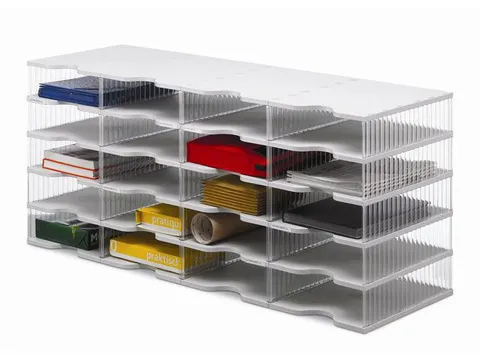 postsorteerbox,20vakken,m. antislipvoeten,Tafelopstelling