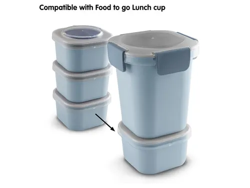 #*Lunch set Blauw Sigma home food set 3 stuks9,3 x 9,3 x 16,7 cm