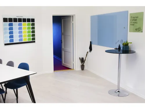 Glasmagneetbord Naga 200 x 100 cm Lichtblauw
