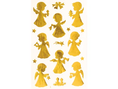 Etiket Z-design Christmas gouden engeltjes - 2 vel