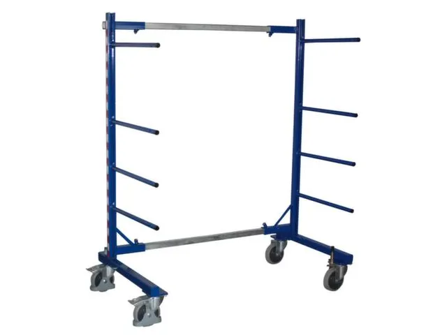 Draagarmwagen 400kg Enkelzijdig 2 Staanders 8 Liggers Ral5010